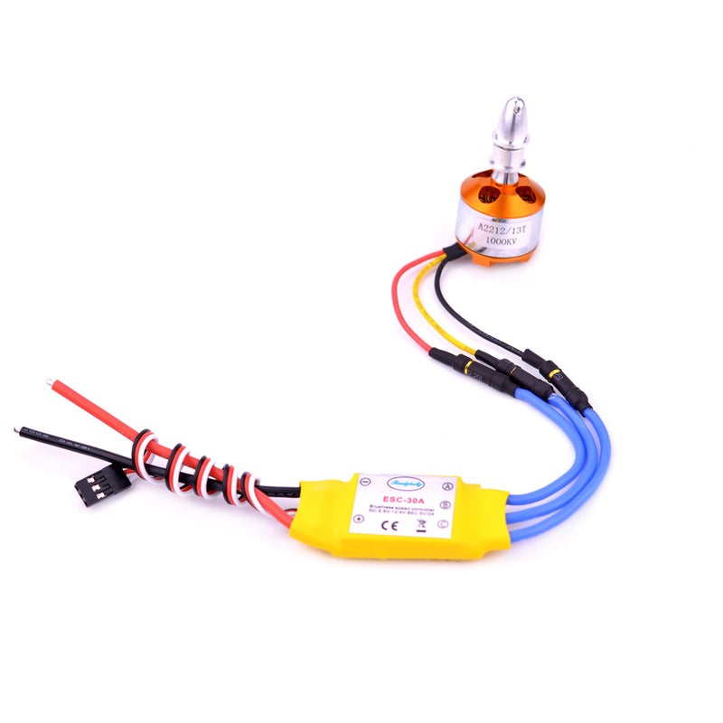 YoungRC A2212 1000KV Brushless Motor+ 30A ESC Electric Speed Controller with Gold Bullet Banana Plugs for RC Multicopter Quadcopter - Image 4